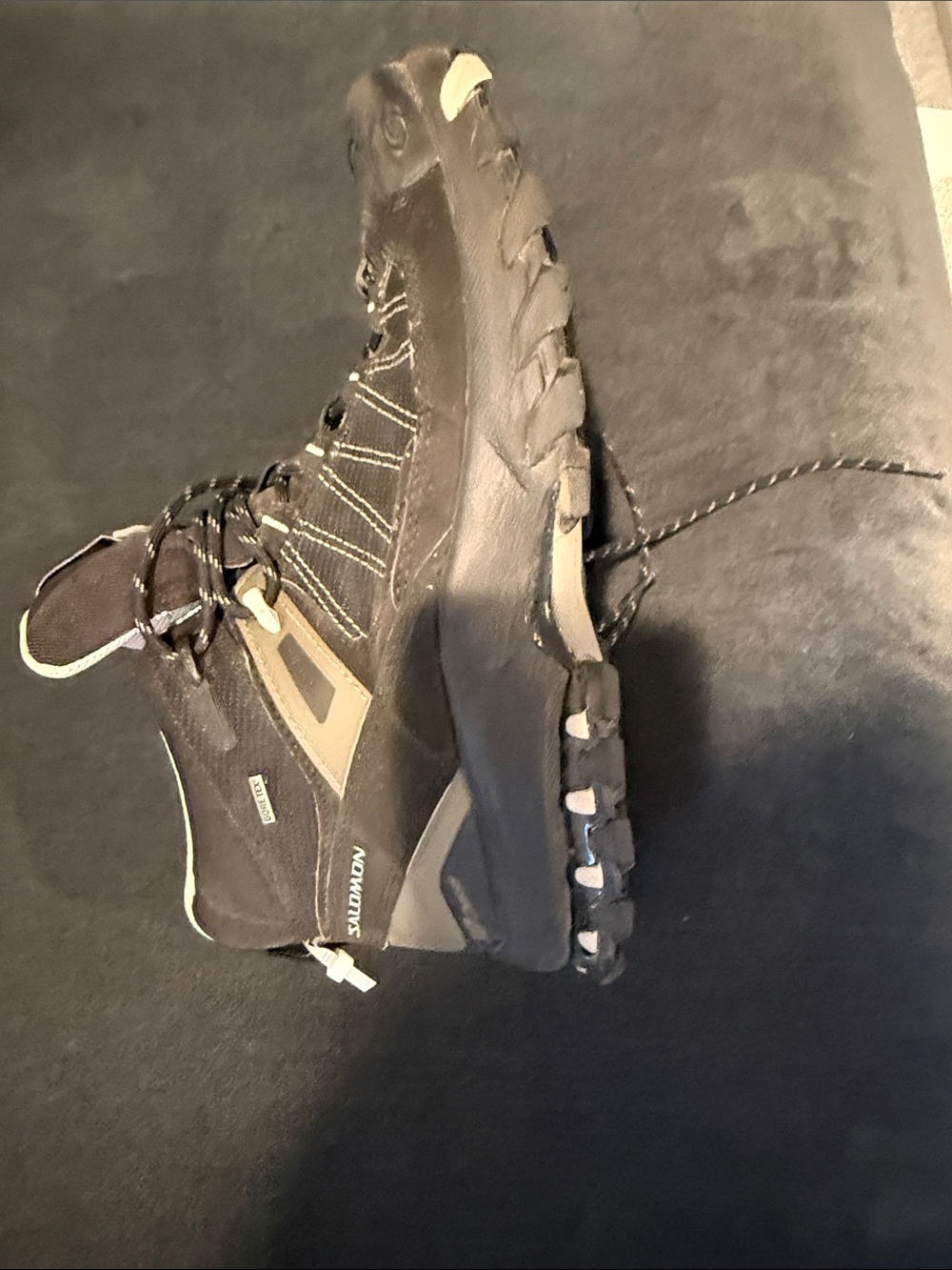 Salomon Black Hiking Boot with Tan Accents